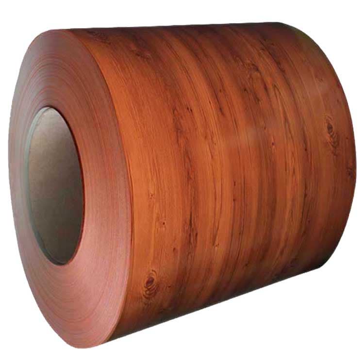wood design pattern of galvanized steel sheet in coils_PPGI